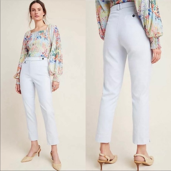 Anthropologie Pants - SALE Anthropologie The Essential Slim Pale Blue Trousers